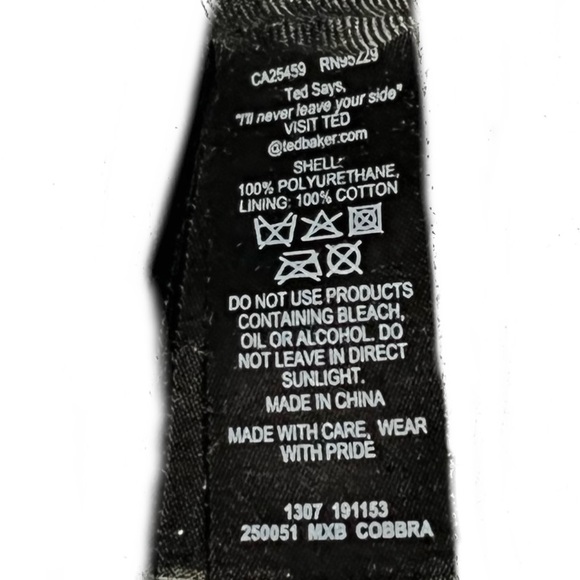 Ted Baker Cobbra Unisex Black Belt Bag Blue Trim - Picture 15 of 15